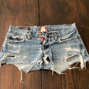 Lucky Brand Cutoff Jean Shorts Size 25